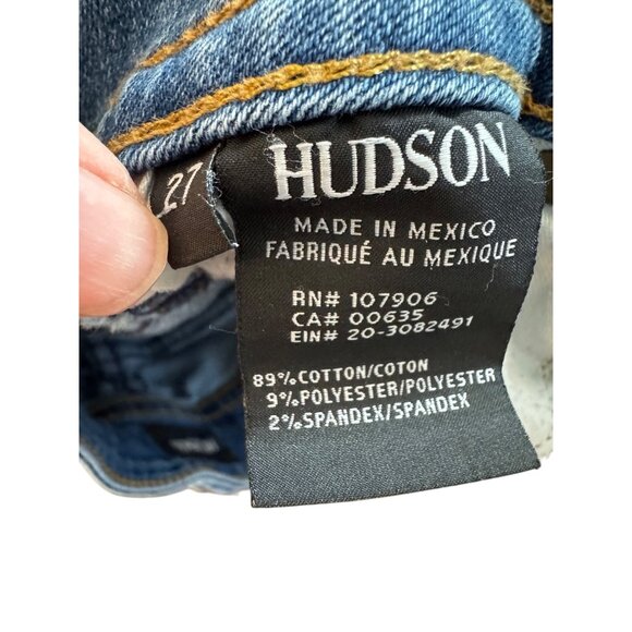 Hudson Denim Cuffed Womens Shorts Size 27 Medium Wash - Picture 5 of 5